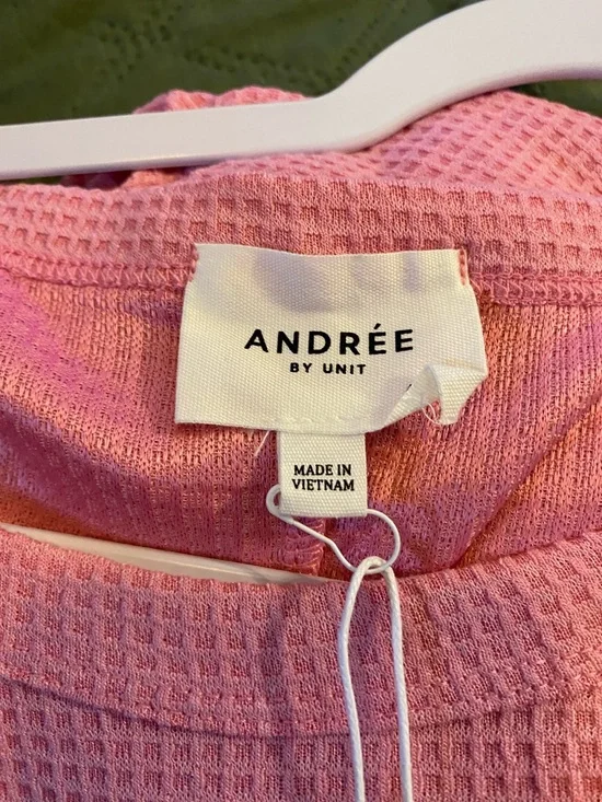 ANDRÉE BY UNIT Pink Waffle Knit Tunic - Picture 2 of 4